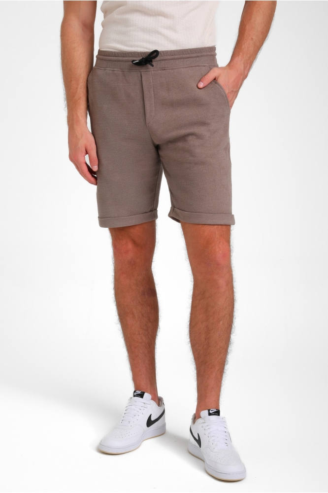 EXCLUSIEVE WAFFLE SHORT 825981 5997 desert taupe